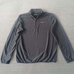 Vikafjell Sweater Mens Large Gray 1/4 Zip Pullover Jumper Outdoor Fleece Hiking